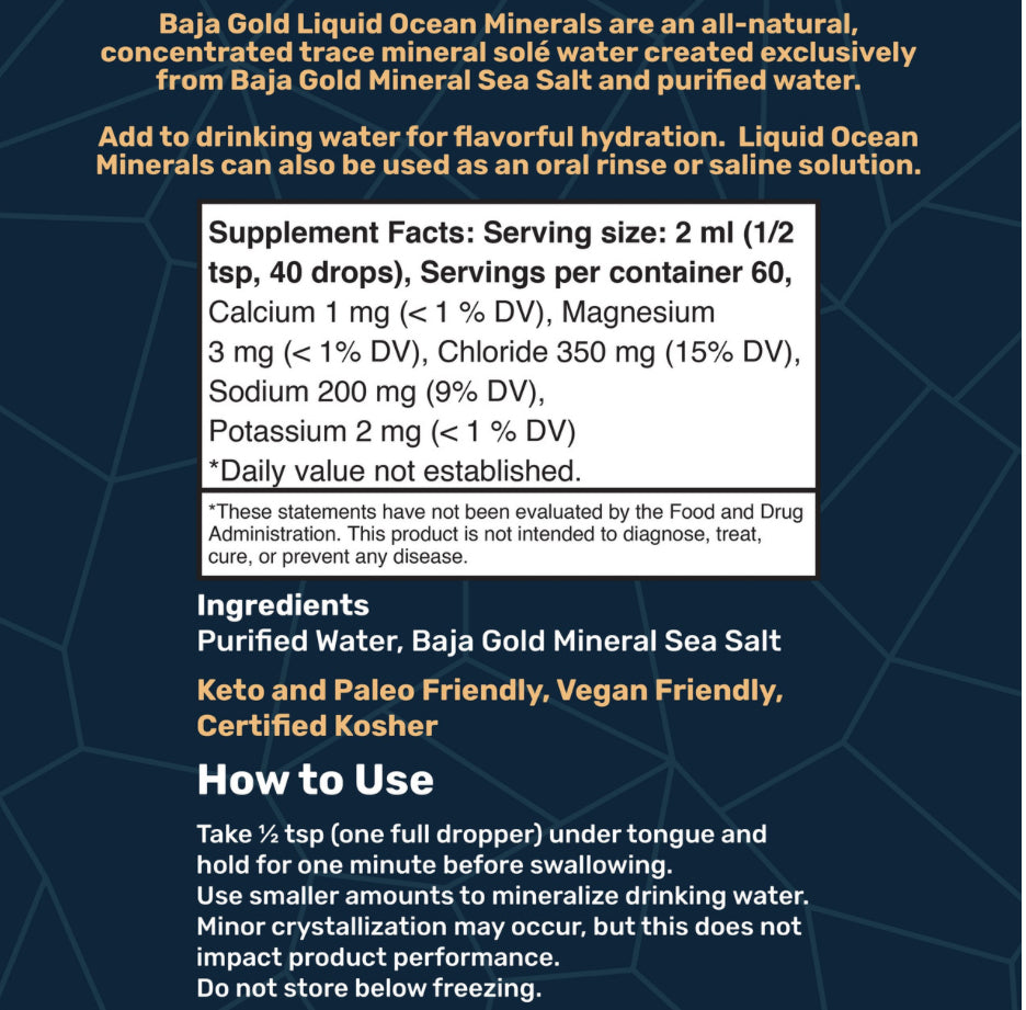 Baja Gold Liquid Ocean Minerals 120ml & 360ml