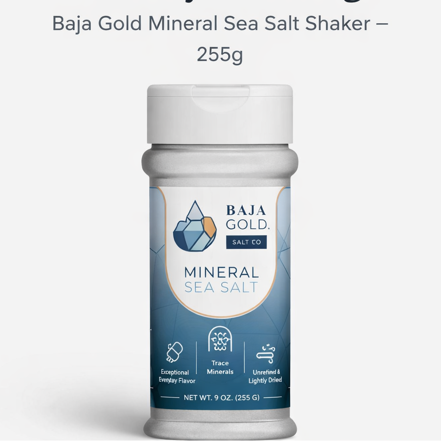 Baja Gold Mineral Sea Salt Shaker 255g