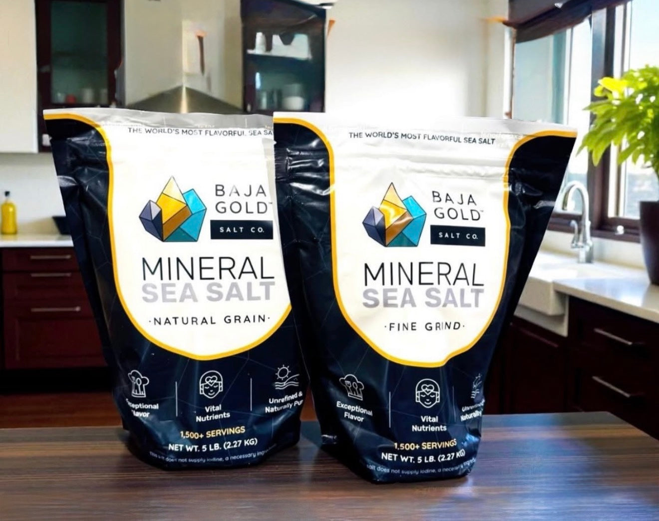 Baja Gold Mineral Sea Salt Natural Grain