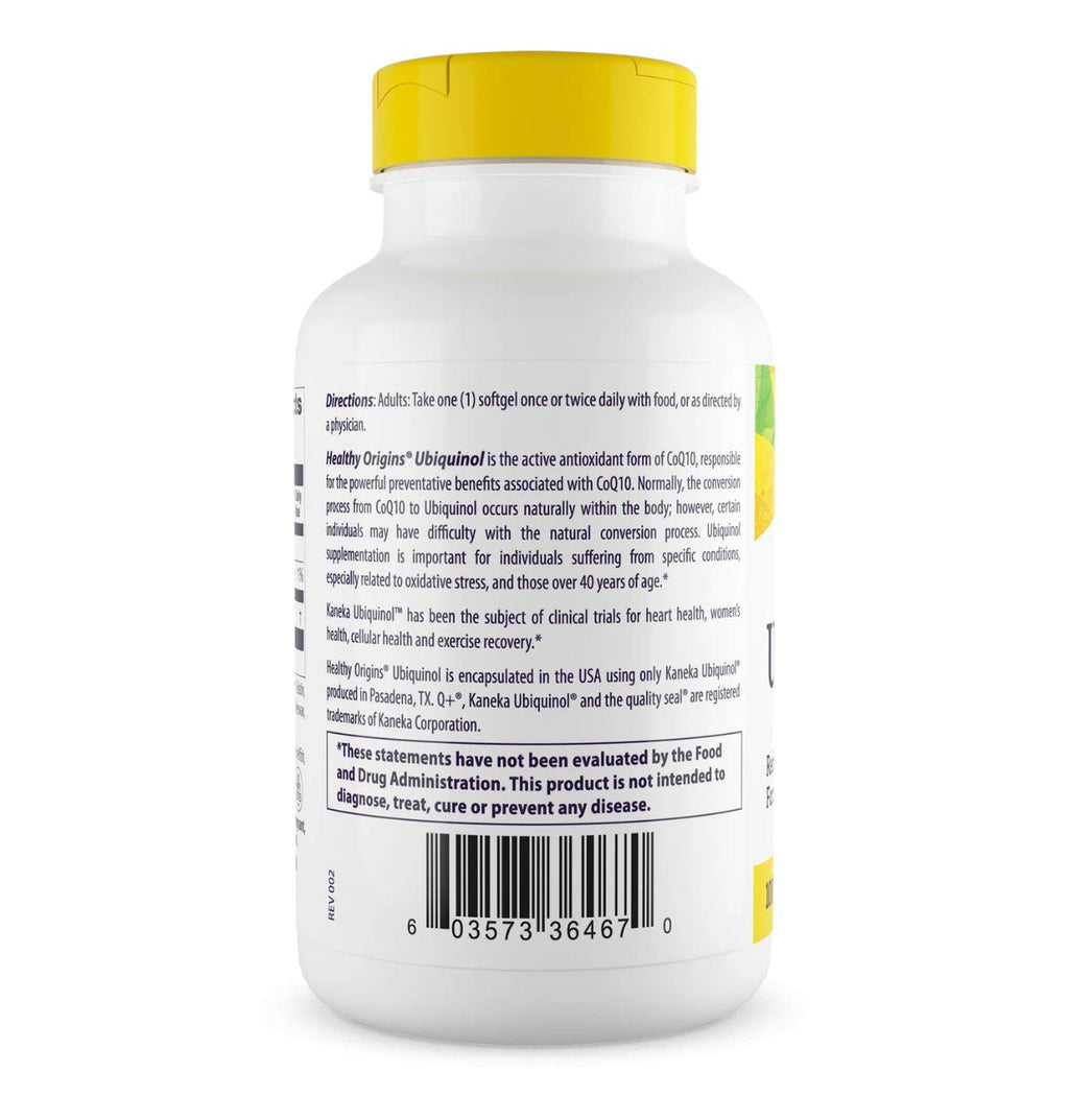 Vitamin supplement bottle with yellow cap and white label on a white background