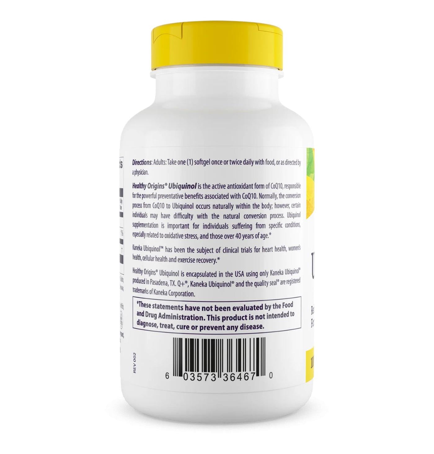 Vitamin supplement bottle with yellow cap and white label on a white background