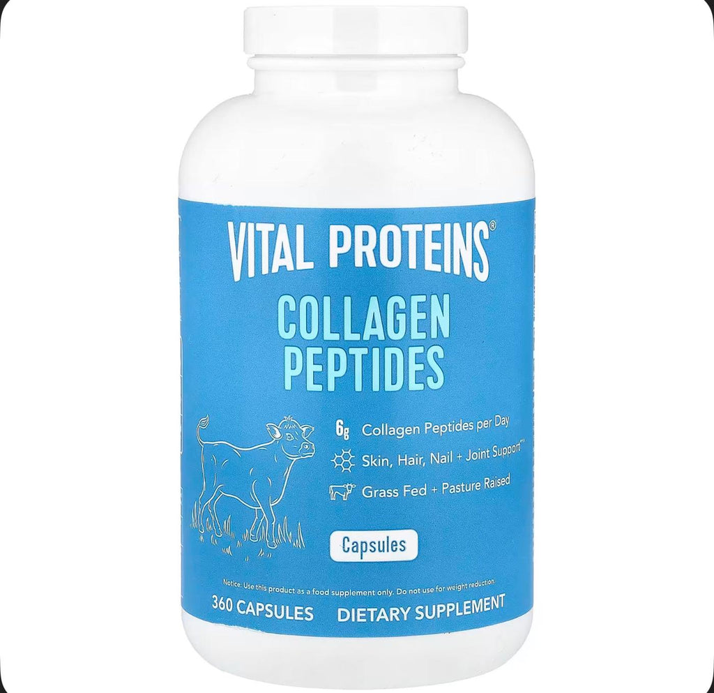 Vital Proteins Collagen Peptides supplement bottle on a white background