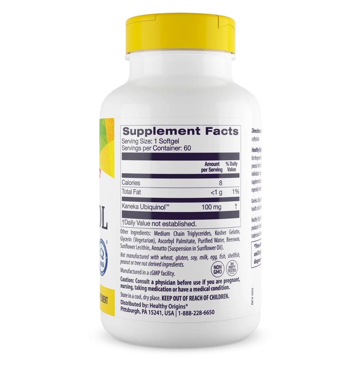 Supplement bottle with label on a white background
