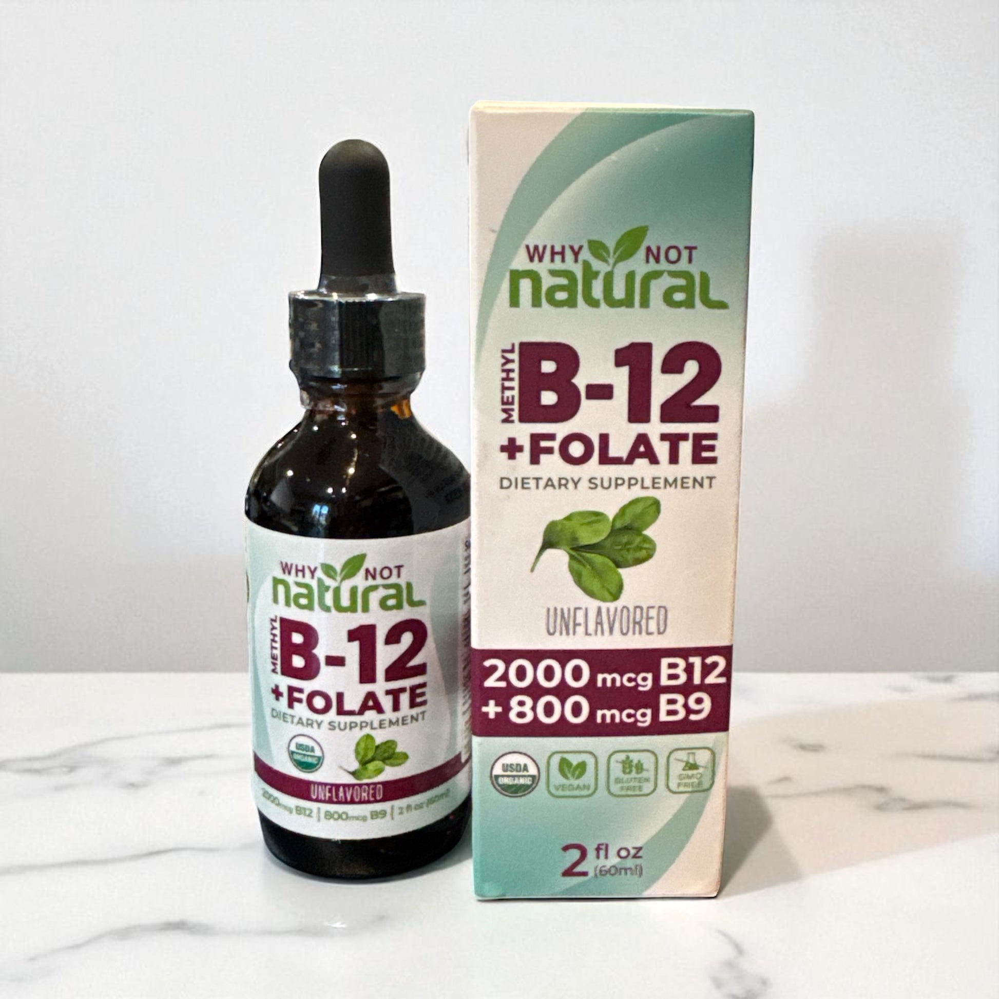 Why Not Natural Methyl B-12 + Folate Unflavoured Liquid – 60ml