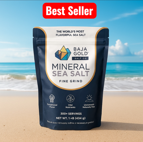 Baja gold sea salt on beach best seller