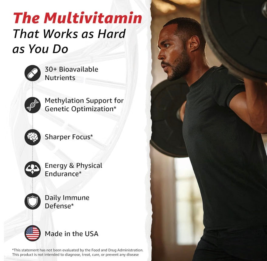 10X Health Optimize Methylated Multivitamin | 5-MTHF Folate + B Vitamins | 90 Capsules