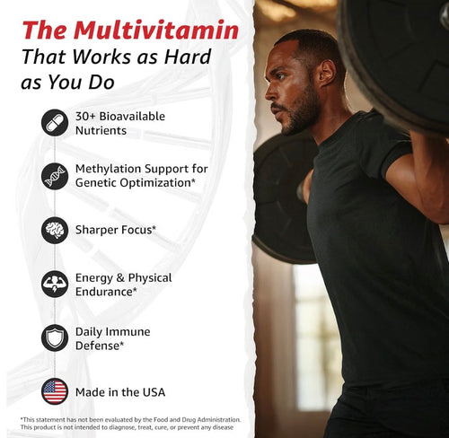 10X Health Optimize Methylated Multivitamin | 5-MTHF Folate + B Vitamins | 90 Capsules