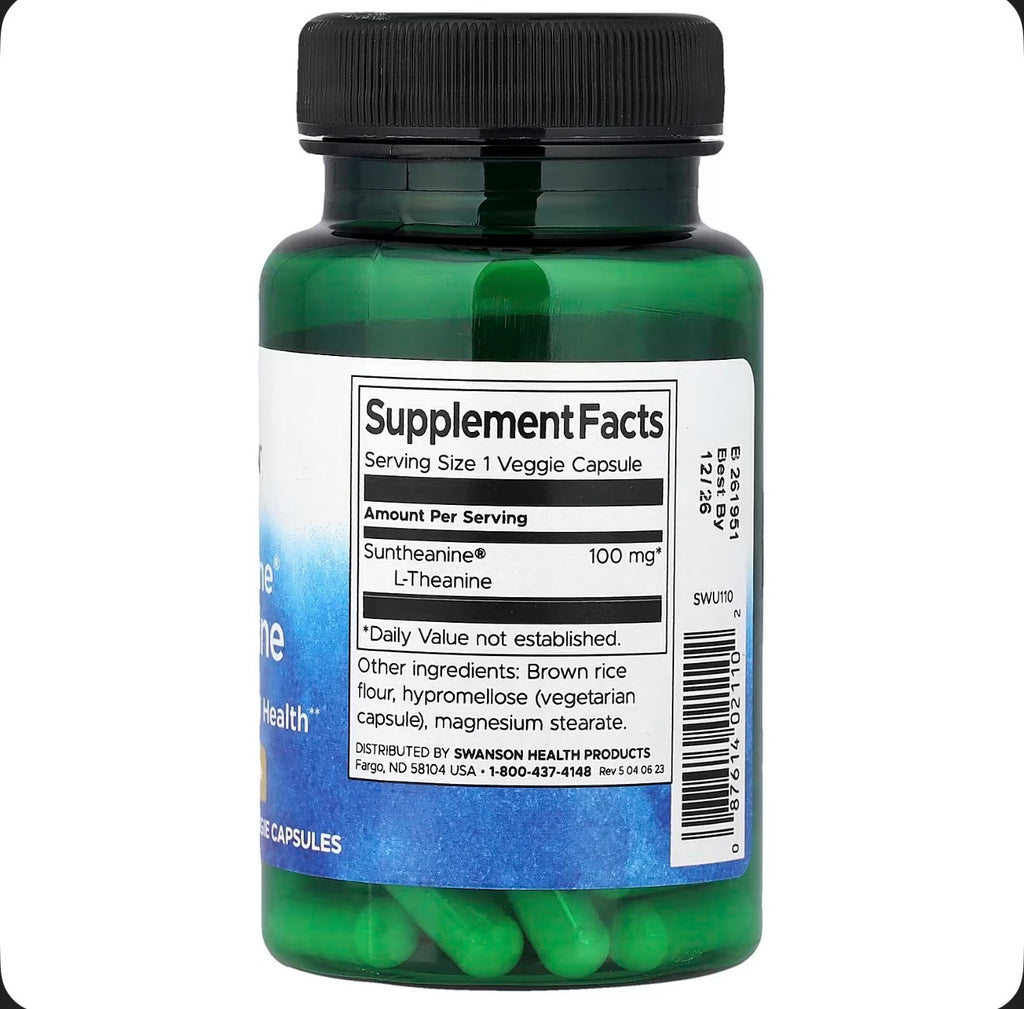 Swanson Suntheanine L-Theanine dietary supplement