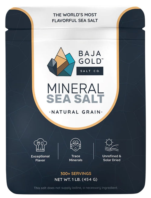 Baja Gold Salt Co Mineral Sea Salt - Natural Grain Crystals