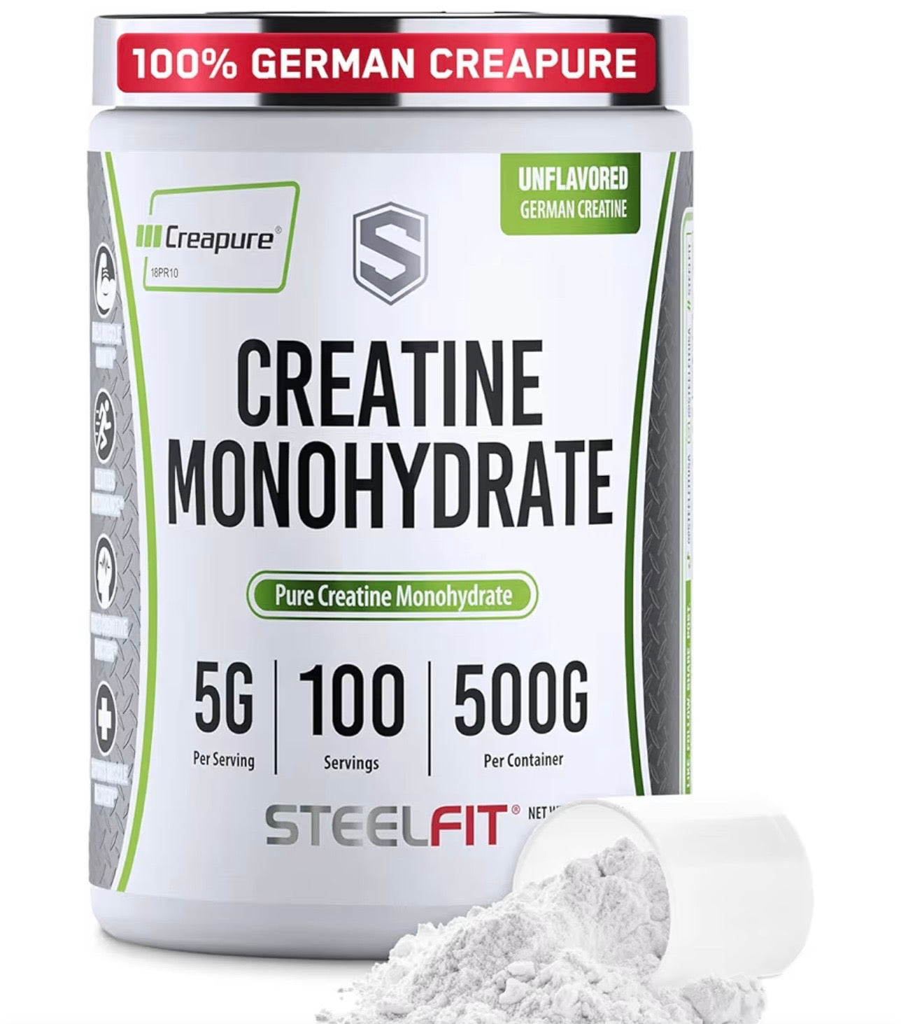 SteelFit USA  (Creapure®) 500 g – Unflavoured, Vegan, Gluten Free