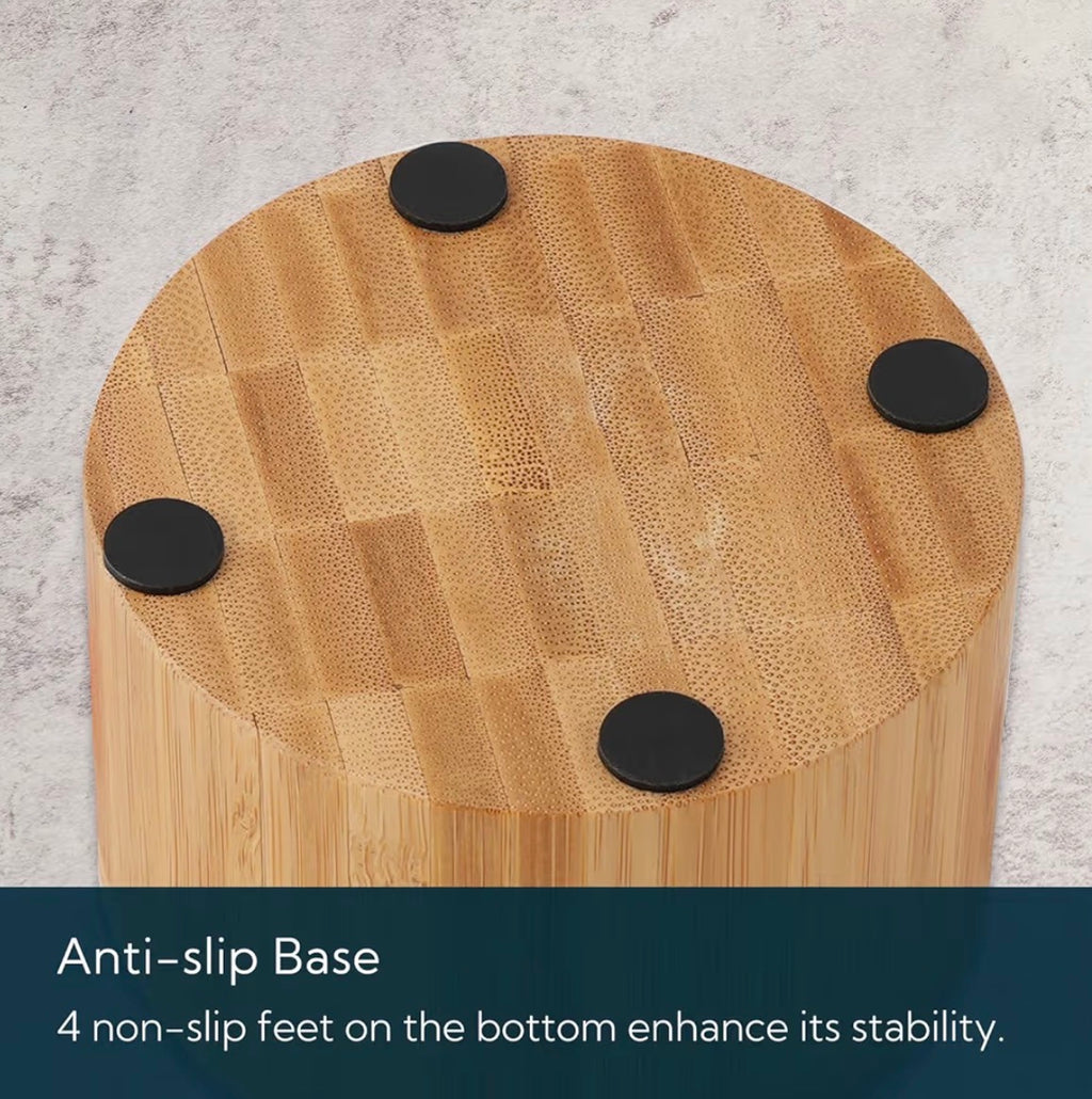 Salt Cellar Bamboo With Spoon And Magnetic Swivel Lid Perfect For Storing You Baja