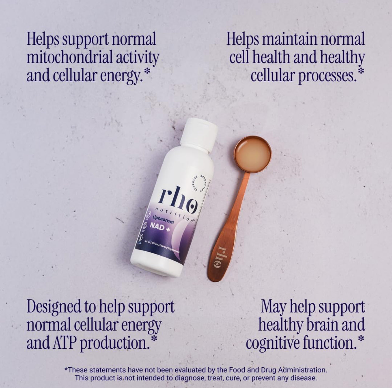 Rho Nutrition Liposomal NAD+ Liquid Supplement with Advanced Absorption Designed For Normal Cellular Health and Energy Metabolism