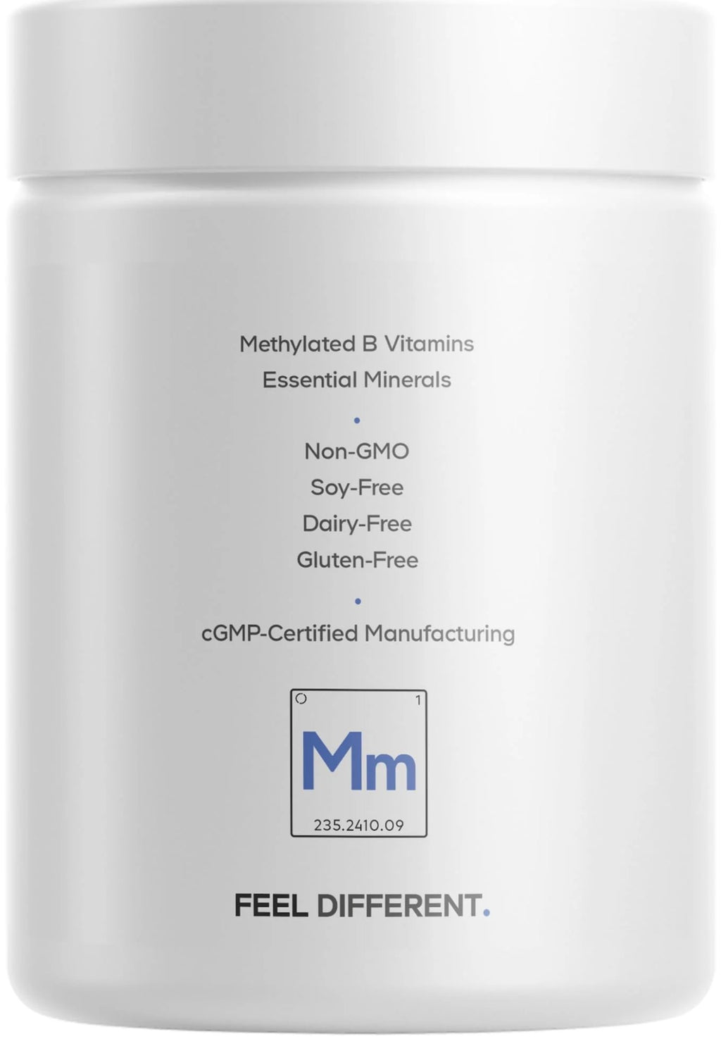 White container with text on a white background