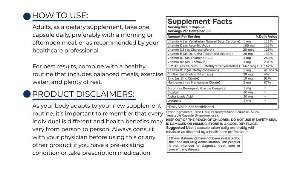 Envitamin Methylated Multivitamin – 30 Capsules