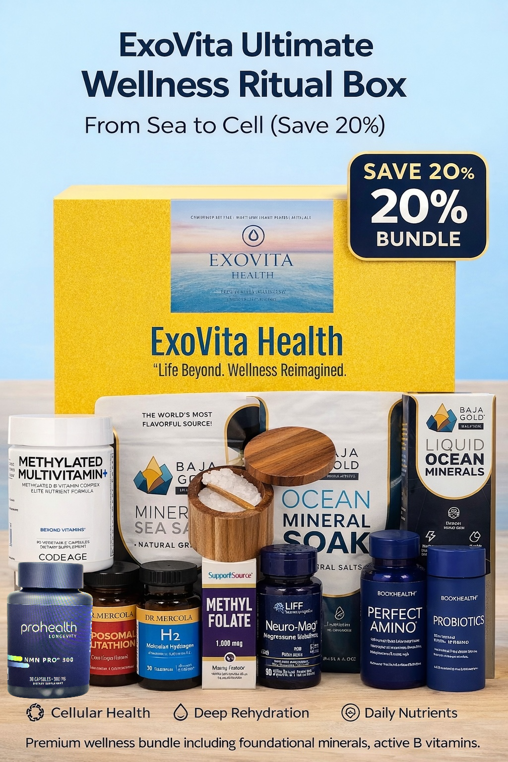 ExoVita Health Ultimate Wellness Ritual Box – From Sea to Cell Save 20%
