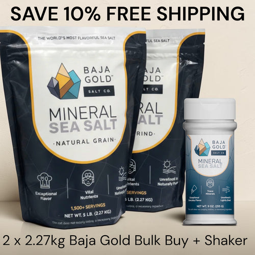Baja Gold Bulk Buy Mineral Salt Bundle (2 x 2.27kg + Shaker)