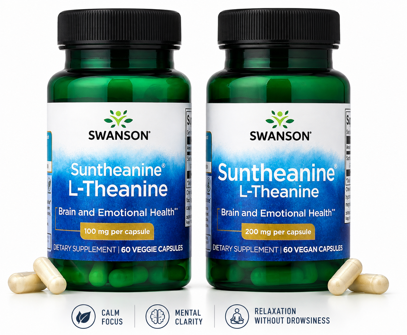  Swanson Suntheanine L-Theanine dietary supplement