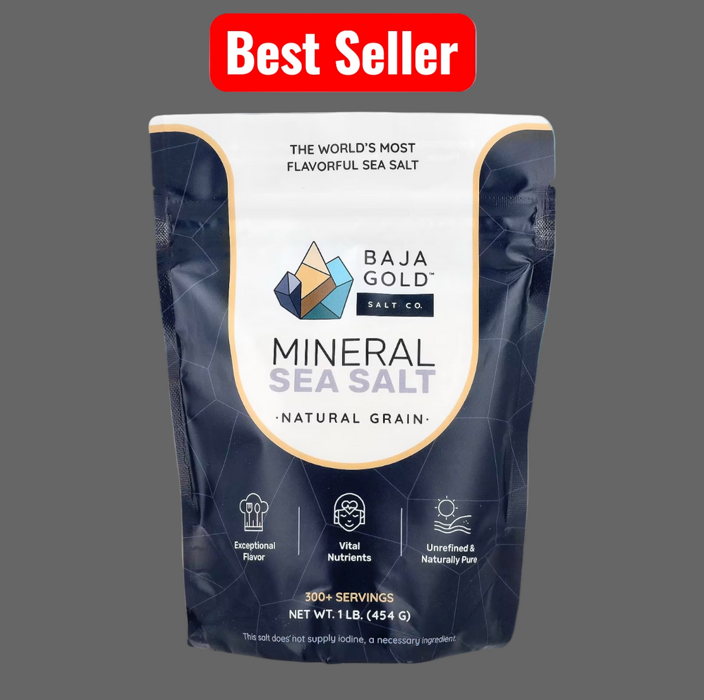Baja Gold Natural Grain Mineral Sea Salt package – 454 g bag – ExoVita Health Australia
	